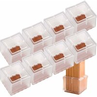 Satz von 8 Stuhlbein-Bodenschonern mit Filzgleiter-Kappen, Möbelstuhl-Pads, quadratische Spitzen Satz von 8 Stuhlbein-Bodenschonern mit Filzgleiter-Kappen, Möbelstuhl-Pads, quadratische Spitzen von GRID COOL