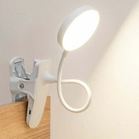 Schreibtisch-Klemmlampe, LED 3 Farben, stufenlos dimmbar, Klemmlampe für Bett, flexible 360°-Leselampe, Buch-Leselampe, mit Ständer， von GRID COOL