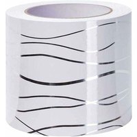 Selbstklebende Bordüre, bronzierte Wellentapete, entfernbare Wandaufkleber, Dekoration für Schaufenster, Badezimmerspiegel, Küchenfliesen (weiße Selbstklebende Bordüre, bronzierte Wellentapete, entfernbare Wandaufkleber, Dekoration für Schaufenster, Badezimmerspiegel, Küchenfliesen (weiße von GRID COOL