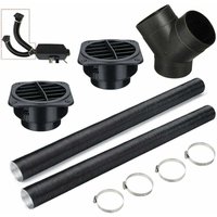 Set Auto Auto Heizung Rohr Kanal Durchmesser 75 mm Entlüftung mit Y-Stück Heißluftauslass Rohrschellen Set für Standheizung Set Auto Auto Heizung Rohr Kanal Durchmesser 75 mm Entlüftung mit Y-Stück Heißluftauslass Rohrschellen Set für Standheizung von GRID COOL