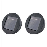 Set mit 2 runden Li-Ion-Akkus für smarte Solar-LED-Gartenbeleuchtung inklusive Ladegerät von GRID COOL