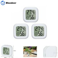 Set mit 3 Mini-Digital-LCD-Thermometer-Hygrometern – Misst Temperatur (-50 °C bis 70 °C) und Luftfeuchtigkeit (10 % bis 99 % rF), hohe Präzision, von GRID COOL