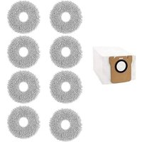 Set mit 8 waschbaren Wischmopp-Pads für den Saugroboter L10S Ultra / Pro von GRID COOL