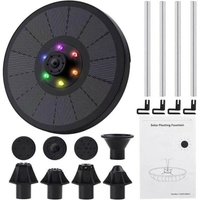 Solar-Gartenbrunnen-Upgrade 3 W Solarwasserpumpe mit 900-mAh-Pufferbatterie, schwimmende Solarbrunnenpumpe für Teich, Garten, Pool von GRID COOL