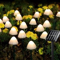 Solar-Gartenleuchten für den Außenbereich – 12 LED-Pilz-Fee-Lichterketten, Wegebeleuchtung, solarbetriebene Landschaftspfahlleuchten, Solar-Gartenleuchten für den Außenbereich – 12 LED-Pilz-Fee-Lichterketten, Wegebeleuchtung, solarbetriebene Landschaftspfahlleuchten, von GRID COOL