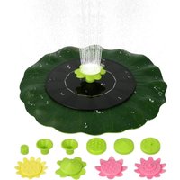 Solar-Vogelbad-Brunnen, 6 V 1 W Lotusblatt-förmiger Solar-Brunnen-Schwimmbrunnen mit Düsen, für Pool-Teich-Garten-Terrasse Solar-Vogelbad-Brunnen, 6 V 1 W Lotusblatt-förmiger Solar-Brunnen-Schwimmbrunnen mit Düsen, für Pool-Teich-Garten-Terrasse von GRID COOL