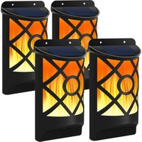 Solar-Wandleuchte für den Außenbereich, blinkende tanzende Flamme mit Dunkelsensor, automatisches Ein-/Ausschalten, Landschaftsbeleuchtung, Solar-Wandleuchte für den Außenbereich, blinkende tanzende Flamme mit Dunkelsensor, automatisches Ein-/Ausschalten, Landschaftsbeleuchtung, von GRID COOL
