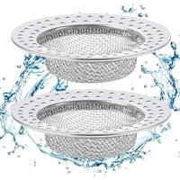 Spülbecken-Sieb, 2er-Set, Edelstahl-Spülbeckenstöpsel, 7,8 cm Außendurchmesser, verstopfungsfrei Spülbecken-Sieb, 2er-Set, Edelstahl-Spülbeckenstöpsel, 7,8 cm Außendurchmesser, verstopfungsfrei von GRID COOL