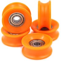 Stück 6 x 30 x 13 mm Kugellagerrolle mit U-Nut - Orange von GRID COOL