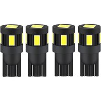 T10 w5w LED-Lampe 12 V 24 V Weiß 6000 K, keine Polarität Entwickelt für 2825 194 168 158 (4 Stück) [Energieklasse A+] von GRID COOL