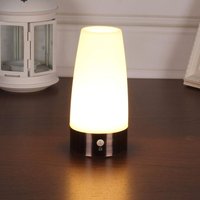 Tischlampe, Retro-LED-Nachtlicht, Nachttischlampe mit drahtlosem PIR-Bewegungssensor, benötigt 3 Batterien AAA 1,5 V, Kunststoff, weißes Licht, rund Tischlampe, Retro-LED-Nachtlicht, Nachttischlampe mit drahtlosem PIR-Bewegungssensor, benötigt 3 Batterien AAA 1,5 V, Kunststoff, weißes Licht, rund von GRID COOL