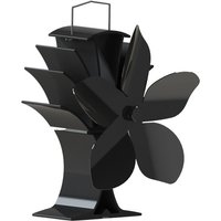 Ultra leise und effiziente Wärmeableitung – umweltfreundlicher Kaminventilator ohne Strom – für Holz-/Holzofen/Kamin (5 Flügel) von GRID COOL