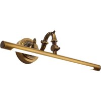 Vintage LED Badezimmerspiegelleuchte Badezimmerbeleuchtung Messing IP44 Wasserdichte Beleuchtung für Schminktisch Kosmetikspiegellampen, 8W45cm 630LM von GRID COOL
