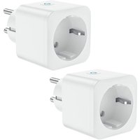 WLAN-Steckdose, 16A 3680W Smart Socket, Alexa Google Home kompatibel, mit Sprachsteuerung und Fernbedienung, Timer-Steckdose (2er Pack) von GRID COOL