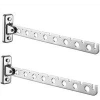 Wandkleiderständer, 2er-Set, faltbarer Wäscheständer aus Edelstahl zur Wandmontage Wandkleiderständer, 2er-Set, faltbarer Wäscheständer aus Edelstahl zur Wandmontage von GRID COOL