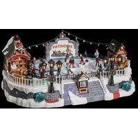 Weihnachtsdorf-Eisbahn und Figuren von GRID COOL