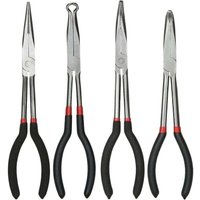 Zangen und Zangen Set aus 11 Zoll/28 cm Spitzzange, Set aus 4 Spitzzangen, gerade Spitzzange, 45-Grad-Zange, 90-Grad-Spitzzange und lange Rundzange von GRID COOL