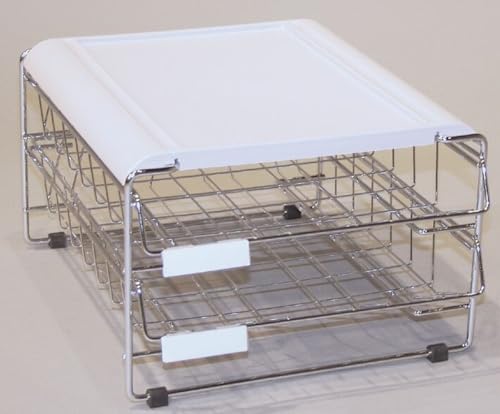 Grieshaber Briefablage-Gestell 2 Körbe Längsformat B4 chrom von GRIESHABER