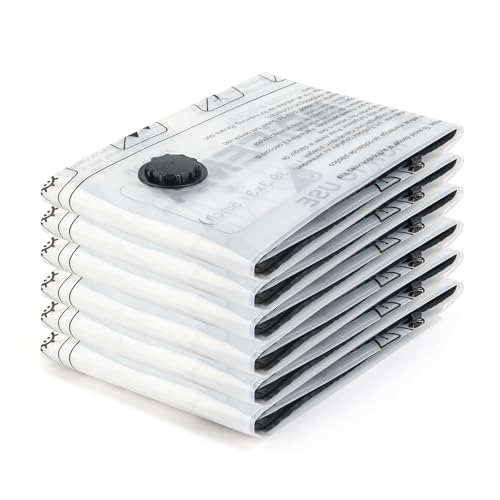 GRIFEMA 6 Stück Vakuumbeutel 60x40 cm – Platzsparend für Bettwäsche, Bettdecken, Decken und Reisen, Wiederverwendbar Vakuumbeutel für Kleidung, GH83-4 GRIFEMA 6 Stück Vakuumbeutel 60x40 cm – Platzsparend für Bettwäsche, Bettdecken, Decken und Reisen, Wiederverwendbar Vakuumbeutel für Kleidung, GH83-4 von GRIFEMA