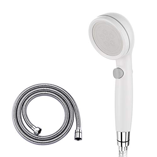 GRIFEMA Brauseschlauch mit Handbrause, Universal Duschschlauch mit Duschkopf, 1.8M, Edelstahl, G901, silber [Exklusiv bei Amazon] von GRIFEMA