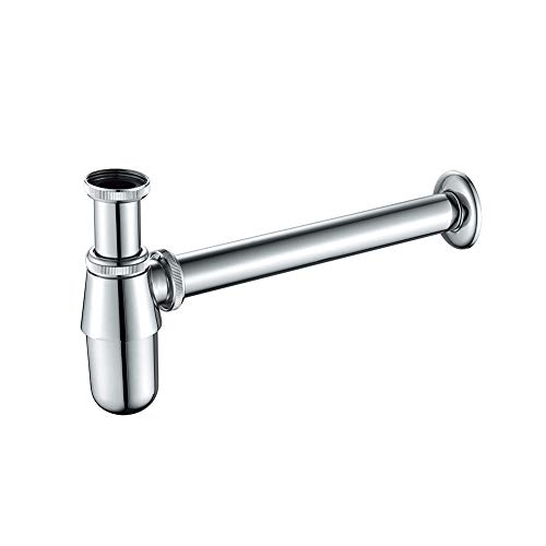 GRIFEMA COMPLENTOS-G102 | Messing Siphon Geruchverschluss für Waschbecken, 1 1/4", Runde Form, 360 cm | Universal Siphon für Waschtisch, mit Verlängerung, Chrom von GRIFEMA