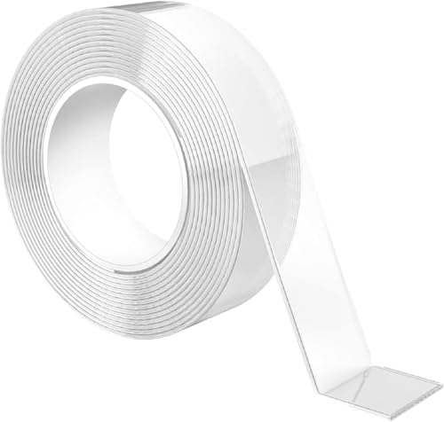 GRIFEMA Starkes Doppelseitiges Klebeband 3m - Spurlos Entfernbar, Extrem Haftend & Wiederverwendbar - Nano Haftband für Wand, Haushalt, Fotos - (3 Meter, 1 Rolle) von GRIFEMA
