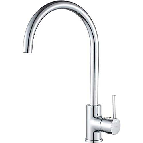 GRIFEMA GRIFERÍA DE COCINA-G4001 | Küchenarmatur - Wasserhahn Küche mit Hoher Auslauf(246mm), 360° Schwenkbar | Einhebel-Spültischarmatur, G3/8'' Anschlüsse, Hochdruck, Messing, Chrom von GRIFEMA