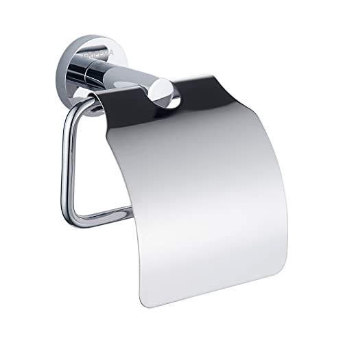 GRIFEMA IBIZA-G30103 | Wandmontage Badaccessoires - Toilettenpapierhalter aus Messing | WC-Papierhalter mit Deckel, Chrom von GRIFEMA