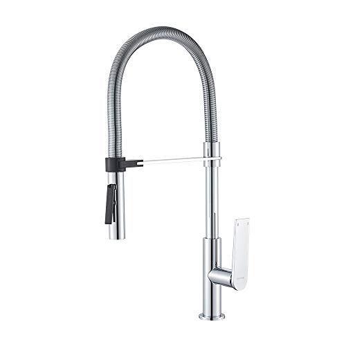 GRIFEMA LYON-G14001 | Experte Küchenarmatur - Wasserhahn Küche mit Flexibler Auslauf, Profibrause | Einhebel-Küchenmischer, G3/8'' Anschlüsse, Universalschwenker, Chrom GRIFEMA LYON-G14001 | Experte Küchenarmatur - Wasserhahn Küche mit Flexibler Auslauf, Profibrause | Einhebel-Küchenmischer, G3/8'' Anschlüsse, Universalschwenker, Chrom von GRIFEMA