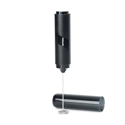 GRIFEMA Milchaufschäumer Handheld, Tragbarer Mini Elektrischer Schneebesen, Batteriebetrieben, Edelstahl Kaffee Schneebesen Aufschäumer Ergonomisch, Leicht zu Reinigen, Kaffee Getränkemischer für von GRIFEMA