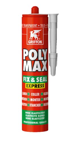 GRIFFON FRANCE SARL GRI00024 Klebemasse Poly Max Fix 1Seal Express Grau Griffon Kartusche 425 g – 6150456 von Griffon