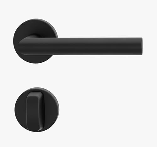 Griffwerk Türdrücker/Türbeschlag - LUCIA Graphitschwarz - WC-Garnitur - Klipptechnik von Griffwerk