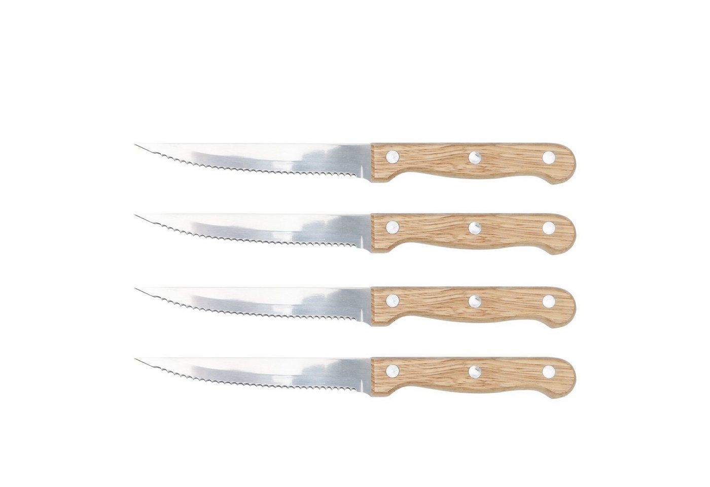 GRILL-EXPERTE Steakmesser Steakmesser 4-er Set - Holzgriff - 11,5cm Sägezahnklinge (4 Stück) von GRILL-EXPERTE