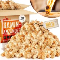 Grillas - bio Anzünder Kaminanzünder Holzwolle Grillanzünder Holz Feueranzünder 5 kg Grillas - bio Anzünder Kaminanzünder Holzwolle Grillanzünder Holz Feueranzünder 5 kg von GRILLAS