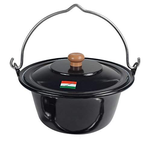 GRILLPLANET Gulaschkessel Set 4 Liter emailliert mit Deckel von GRILLPLANET