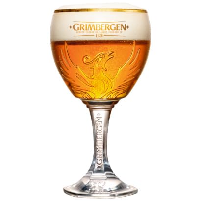 Grimbergen Bierglas auf Fuß 33cl - Bierglas 0,33 l - konvexe Form - 330 ml von GRIMBERGEN