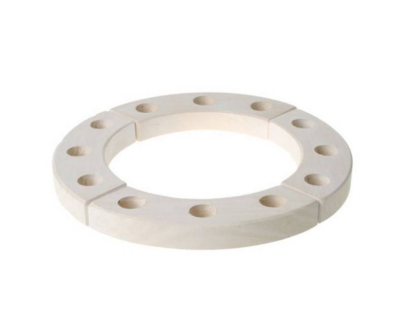 GRIMM´S Spiel und Holz Design Kerzenhalter Kleiner Festtagsring Geburtstagsring weiss 12 Löcher von GRIMM´S Spiel und Holz Design