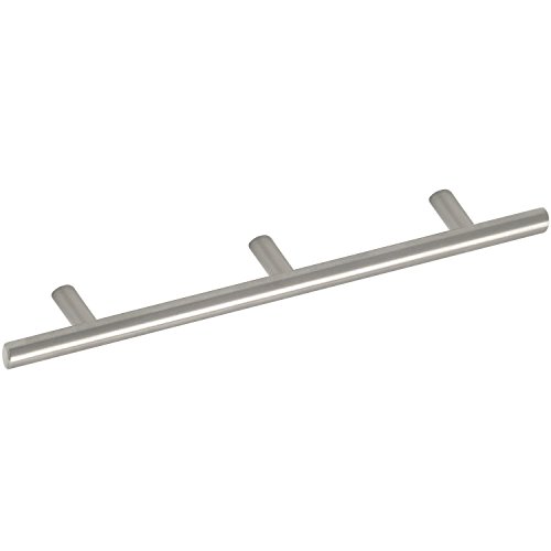 GRIMME 8568310960 Basic Schrankgriff Eradis Möbelgriff (Barell) ø 12 mm, Breite 1040 mm Stangengriff Edelstahl gebürstet, Silber, Lochabstand 2 x 480 mm von GRIMME