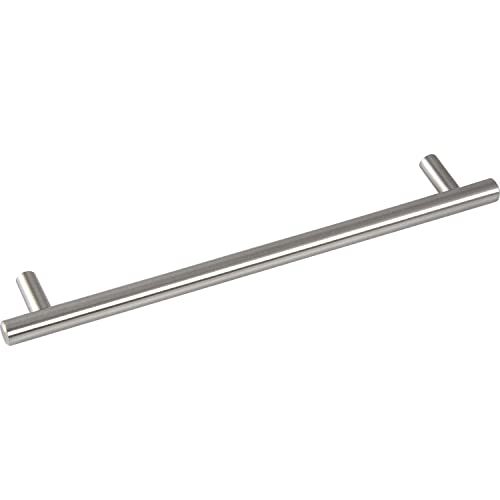 GRIMME 8569210260 Basic Schrankgriff Enija Möbelgriff (Barell) ø 12 mm, Breite 300 mm Stangengriff Edelstahl gebürstet, Silber, Lochabstand 260 mm von GRIMME