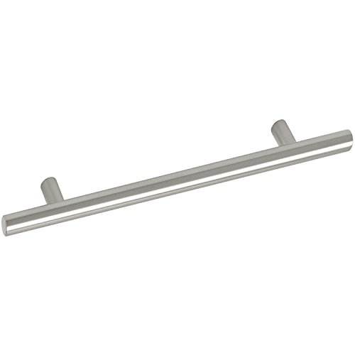 GRIMME 8570210640 Basic Schrankgriff Eloni Möbelgriff (Barell) ø 14 mm, Breite 720 mm Stangengriff Edelstahl gebürstet, Silber, Lochabstand 640 mm von GRIMME