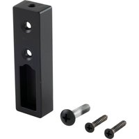 Grimme - Schrankrohrlager Endstück Ninos, Zamak schwarz matt lackiert - für Schrankrohr, inkl. Schrauben, Höhe 78mm, Breite 23mm, Tiefe 14mm von GRIMME