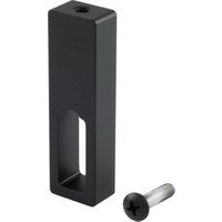 Grimme - Schrankrohrlager Mittelträger Ninos, Aluminium schwarz matt lackiert - für Schrankrohr, inkl. Schraube, Höhe 78,5mm, Breite 23mm, Tiefe 14mm von GRIMME