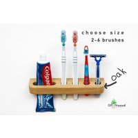 Zahnbürstenhalter Wand || Handgefertigter Aus Holz Wandmontierte Zahnbürste Und Zahnpastahalter, Zahnbürstenauflage Zahnbürstenhalter Wand || Handgefertigter Aus Holz Wandmontierte Zahnbürste Und Zahnpastahalter, Zahnbürstenauflage von GRINwood