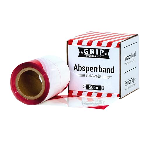 GRIP Eventbasics Absperrband reißfest, rot-weiß gestreift, 50 m x 70 mm, PE Absperrband im Abrollkarton, Flatterband nicht klebend, rot-weiß GRIP Eventbasics Absperrband reißfest, rot-weiß gestreift, 50 m x 70 mm, PE Absperrband im Abrollkarton, Flatterband nicht klebend, rot-weiß von GRIP Eventbasics