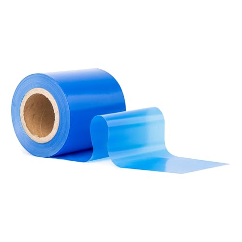 GRIP Eventbasics Flatterband farbig, 50 m x 70 mm, LDPE Folienband Stärke 50 µ, Absperrband nicht klebend zum Absperren, Markieren und Dekorieren auf Partys und Events, Farbe Blau von GRIP Eventbasics