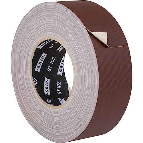 GRIP Eventbasics Gewebeband matt GT 102 | 50 mm x 50 m | Gaffa Tape ablösbar bis zu 3 Wochen | reflexionsfrei | schonendes Klebstoffsystem - dunkelbraun von GRIP Eventbasics