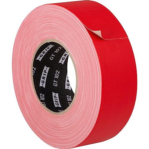 GRIP Eventbasics Gaffa Tape matt GT 102 | 50 mm x 50 m | Gewebeband ablösbar bis zu 3 Wochen | reflexionsfrei | schonendes Klebstoffsystem - rot von GRIP Eventbasics