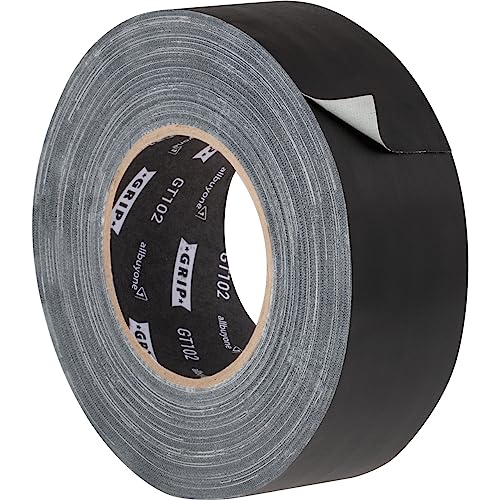 GRIP Eventbasics Gaffa Tape schwarz matt GT 102 | 50 mm x 50 m | Gewebeband ablösbar bis zu 3 Wochen | reflexionsfrei | schonendes Klebstoffsystem - schwarz von GRIP Eventbasics