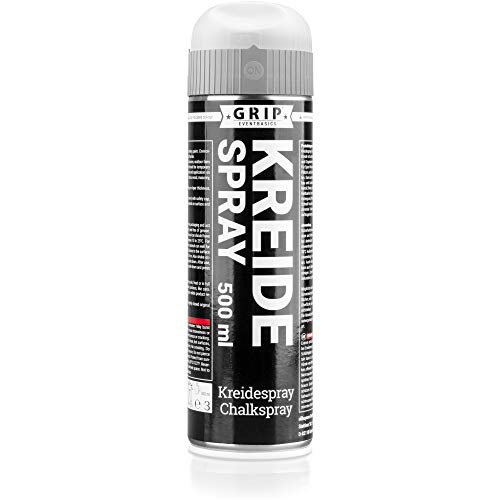 GRIP Eventbasics Kreidespray 500 ml, weiß, mit Überkopfdüse, Sprühkreide für temporäre Markierungen von GRIP Eventbasics
