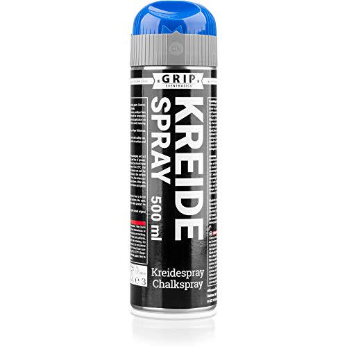 GRIP Eventbasics Kreidespray 500 ml, neonblau, mit Überkopfdüse, Sprühkreide für temporäre Markierungen von GRIP Eventbasics